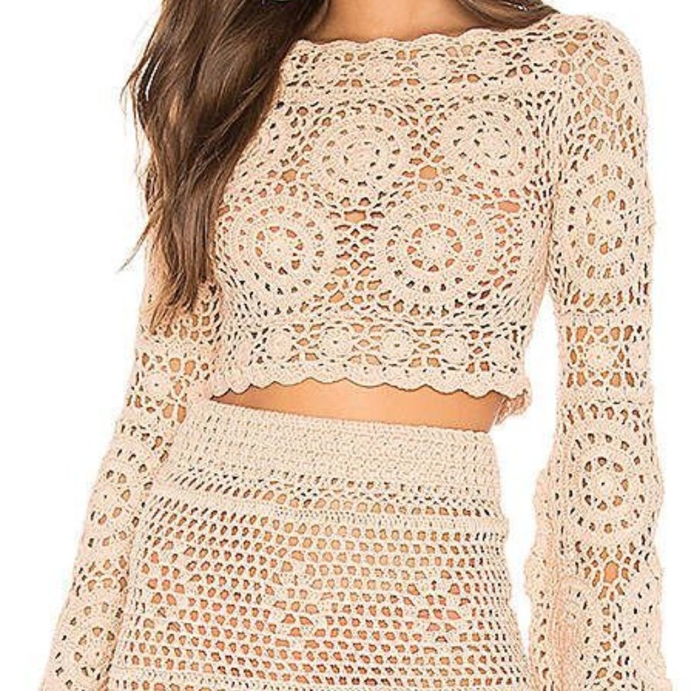 Majorelle Harvet Crochet Crop Top
